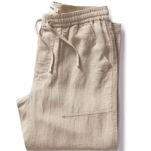 Taylor Stitch, Breakwater linen pants - in Natural Herringbone. L